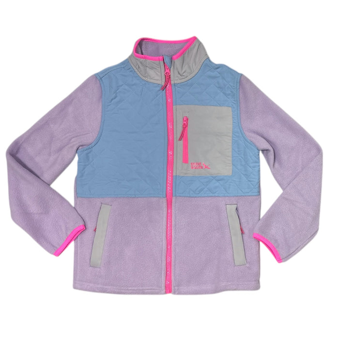 Eddie Bauer Girl's Regular Fit Polar Fleece Full Zip Mock Neck Jacket
