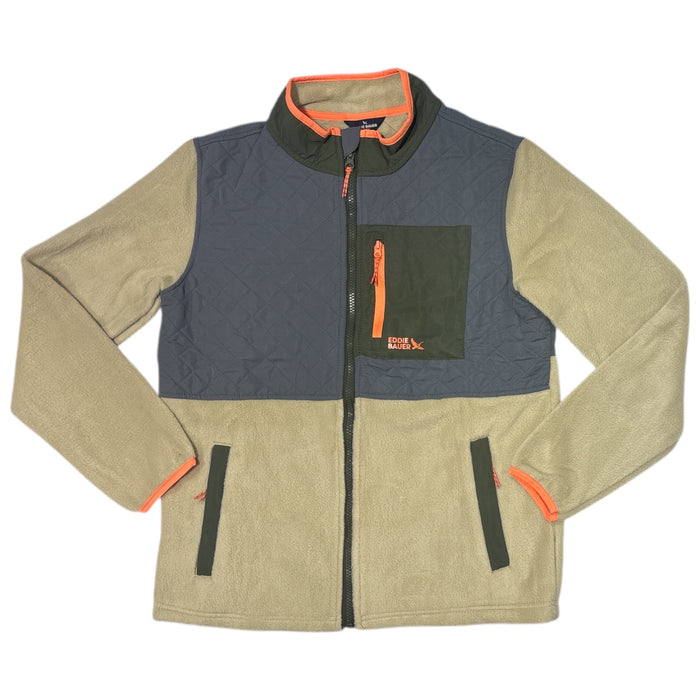 Eddie Bauer Boy's Regular Fit Polar Fleece Full Zip Mock Neck Jacket