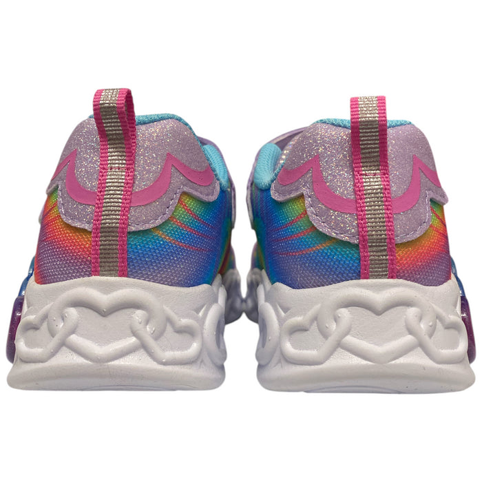 Skechers Girls Hearts Light-Up Hook & Loop Strap Sneaker