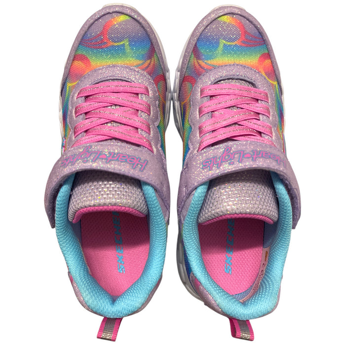 Skechers Girls Hearts Light-Up Hook & Loop Strap Sneaker