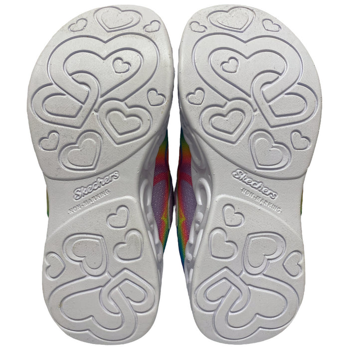 Skechers Girls Hearts Light-Up Hook & Loop Strap Sneaker