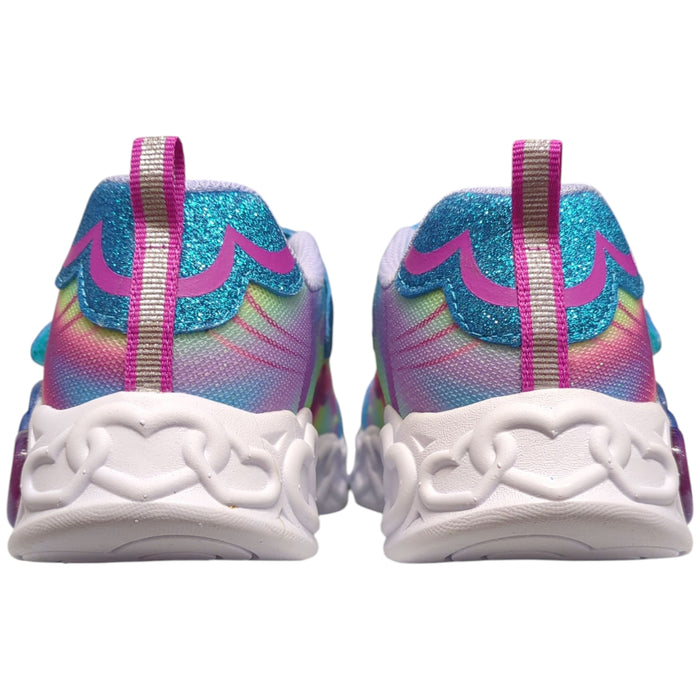 Skechers Girls Hearts Light-Up Hook & Loop Strap Sneaker