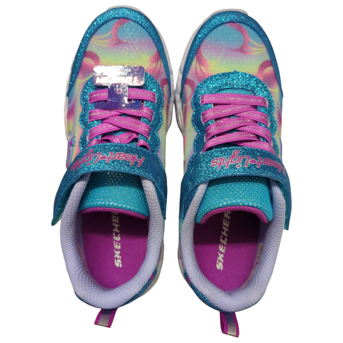 Skechers Girls Hearts Light-Up Hook & Loop Strap Sneaker