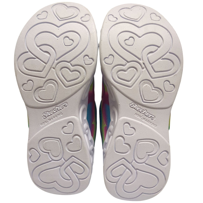 Skechers Girls Hearts Light-Up Hook & Loop Strap Sneaker