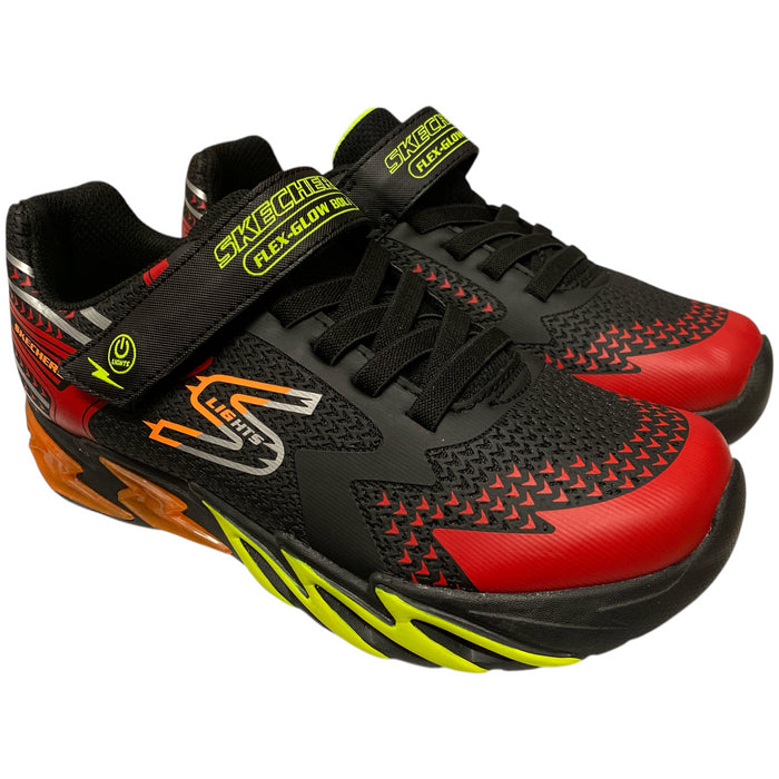 Skechers Boys Flex-Glow Bolt Light-Up Stretch Laced Sneaker