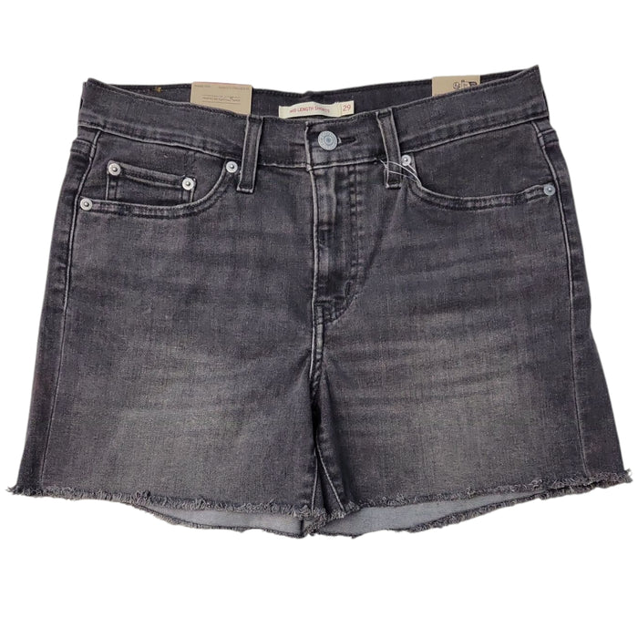 Levi's Women's Mid Length Zip Fly Stretch Fabric Shorts