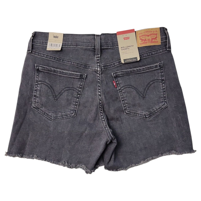 Levi's Women's Mid Length Zip Fly Stretch Fabric Shorts