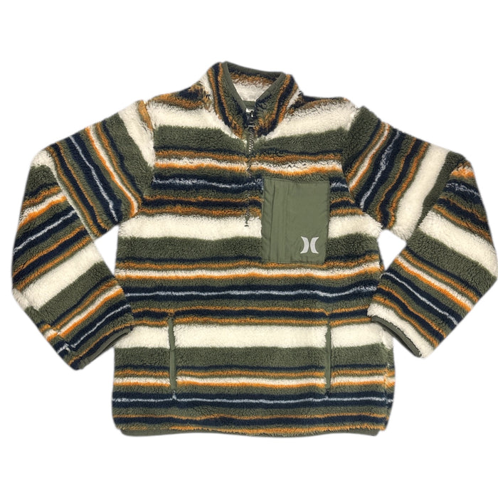 Hurley Boys Sherpa Fleece Quarter Zip Pullover with Standing Collar