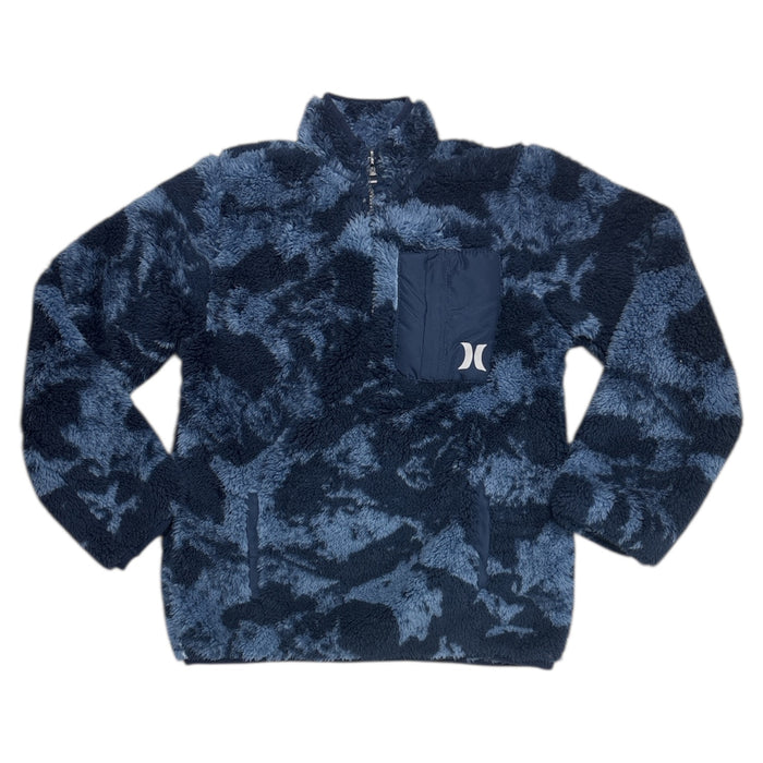 Hurley Boys Sherpa Fleece Quarter Zip Pullover with Standing Collar