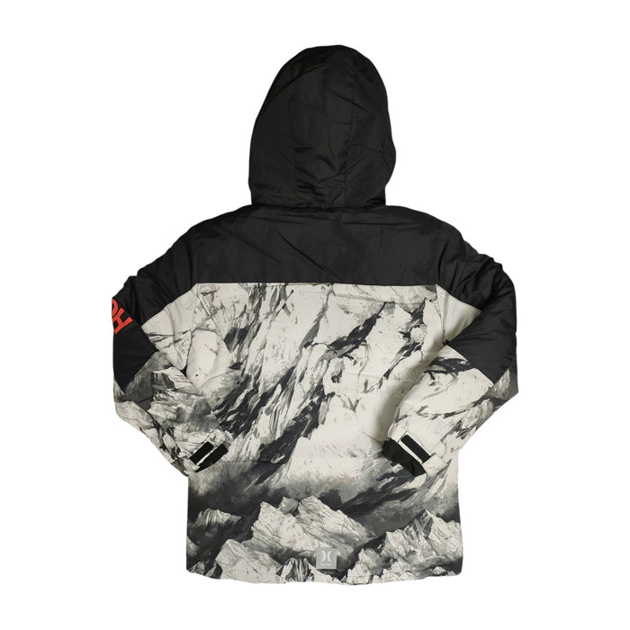 Hurley Boys Sherpa Lined Water-Resistant Snow Jacket with Powder Skirt