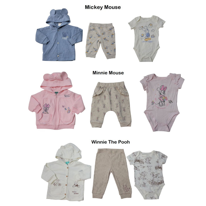 Character Baby 3-Piece Soft Jacket Jogger Bodysuit Set