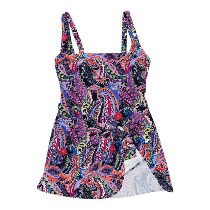 Anne Cole Women's UPF 50 4-Way Stretch Wrap Tie Swim Dress