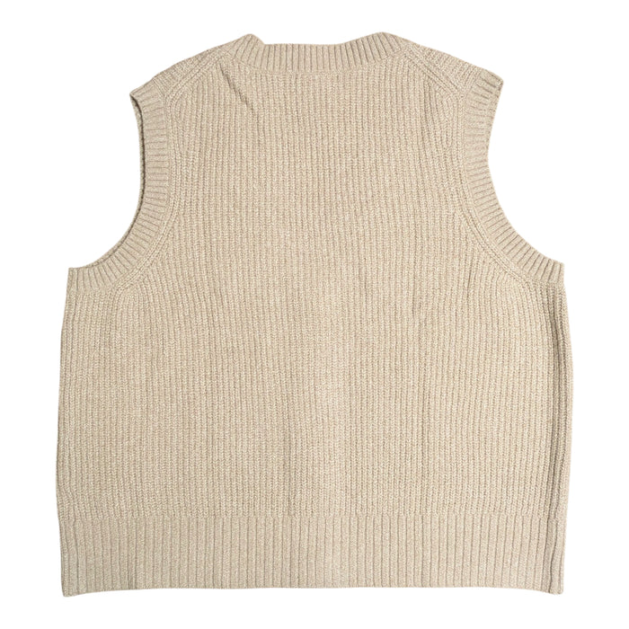 Frye Women's V-Neck Button-Up Ribbed Hem Sweater Vest