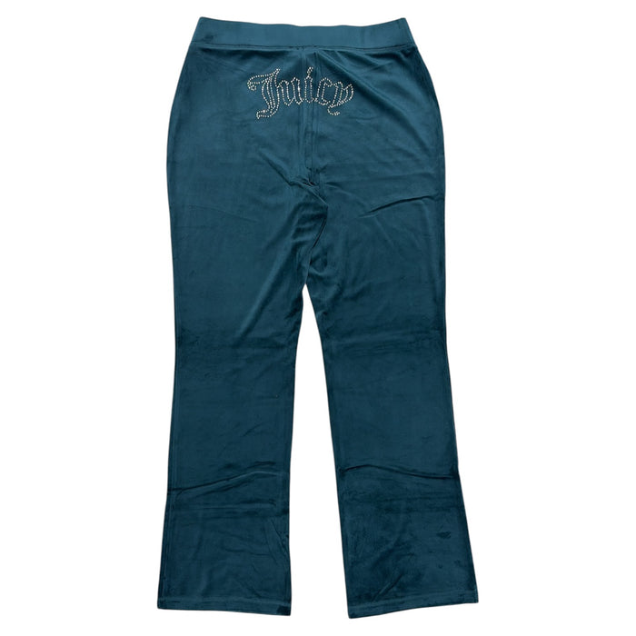 Juicy Couture Women's Midweight Iconic Rhinestone Logo Velour Pant