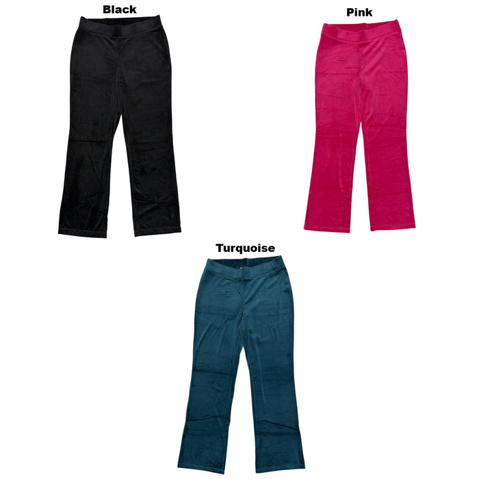 Juicy Couture Women's Midweight Iconic Rhinestone Logo Velour Pant