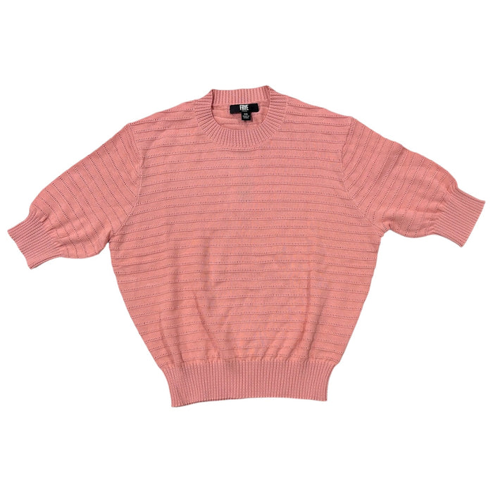 Frye Women's Loose Fit Lightweight 100% Cotton Short Sleeve Sweater