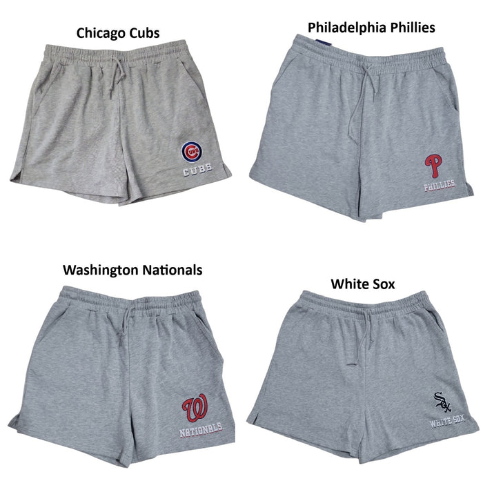 MLB Women's Embroidered Team Logo Drawstring Shorts