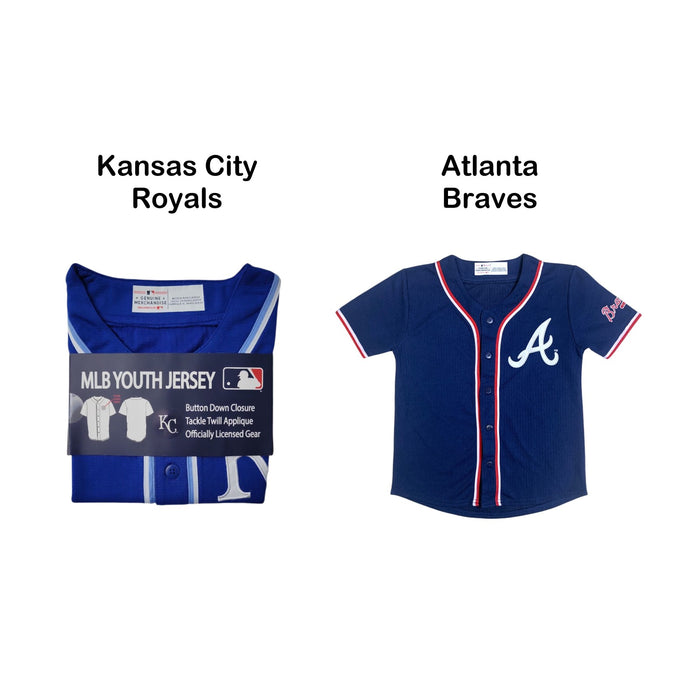MLB Officially Licensed Youth Logo Button Down Jersey