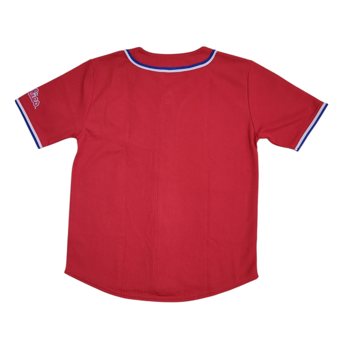 MLB Unisex Youth Easy Care Button Closure Short Sleeve Jersey