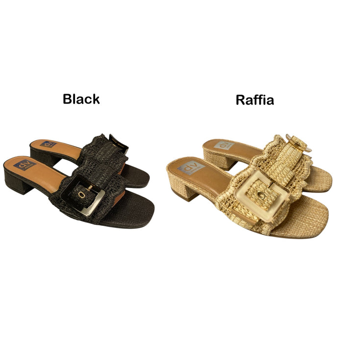 DV by Dolce Vita Women's Raffia Slip-On Sandal