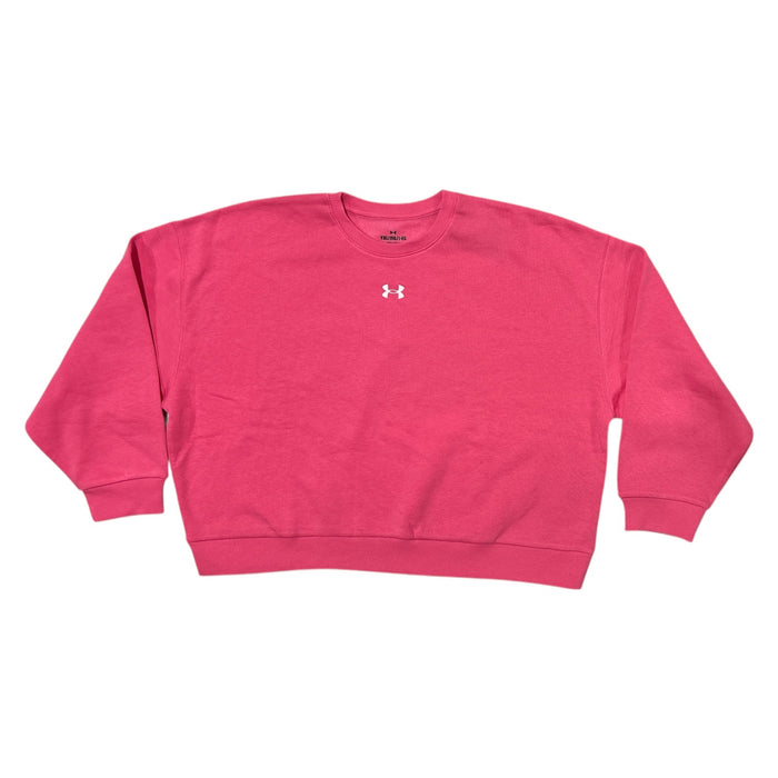 Under Armour Girls Soft Rival Fleece Oversized Pullover Crew Sweatshirt