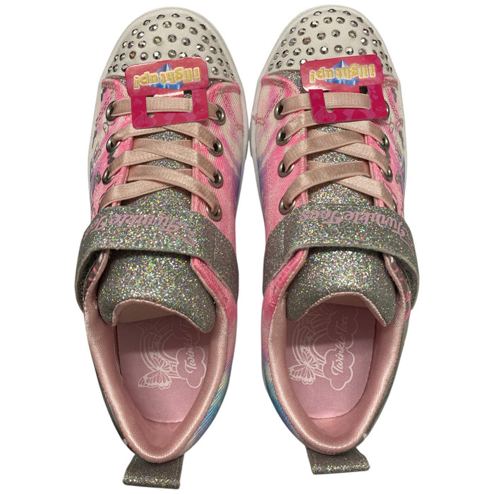 Skechers Girls Twinkle Toes Light-Up Hook & Loop Strap Sneaker