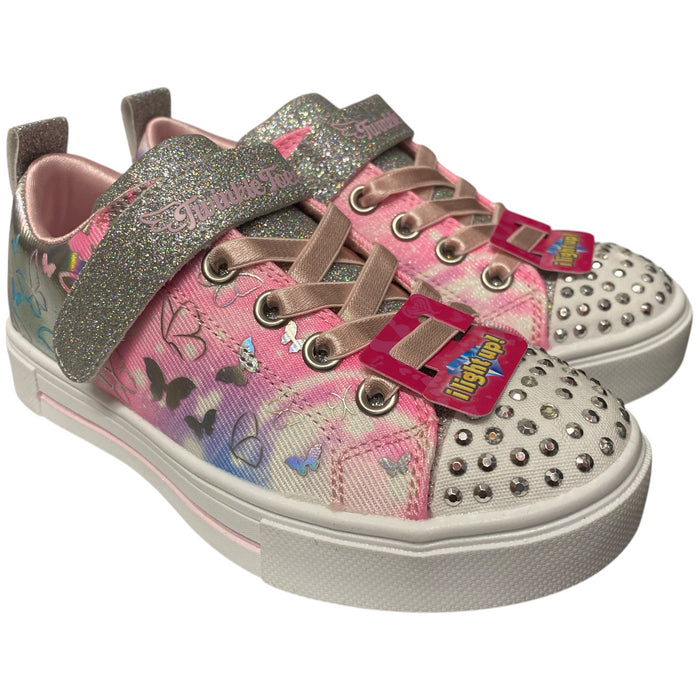 Skechers Girls Twinkle Toes Light-Up Hook & Loop Strap Sneaker