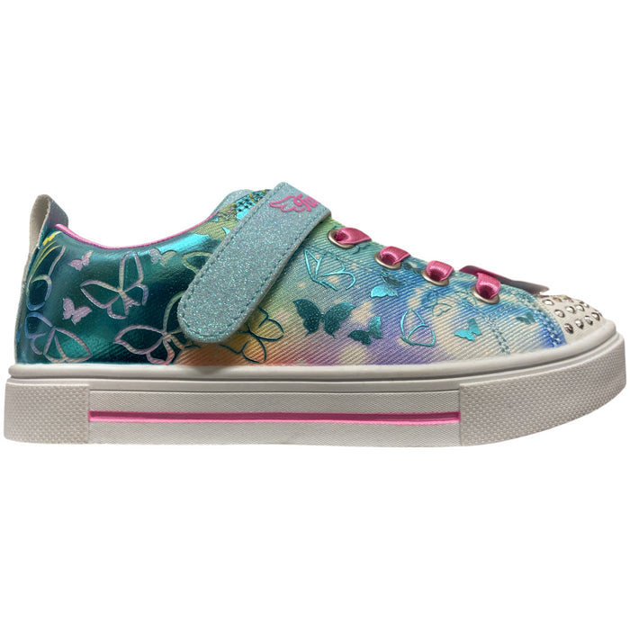 Skechers Girls Twinkle Toes Light-Up Hook & Loop Strap Sneaker