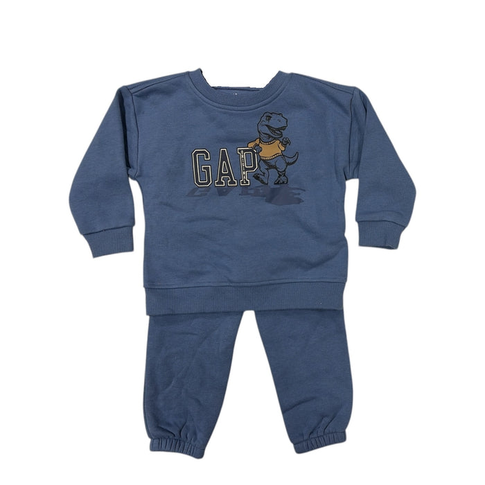 GAP Toddler Boys 2-Piece Logo Fleece Sweatshirt & Jogger Pant Set