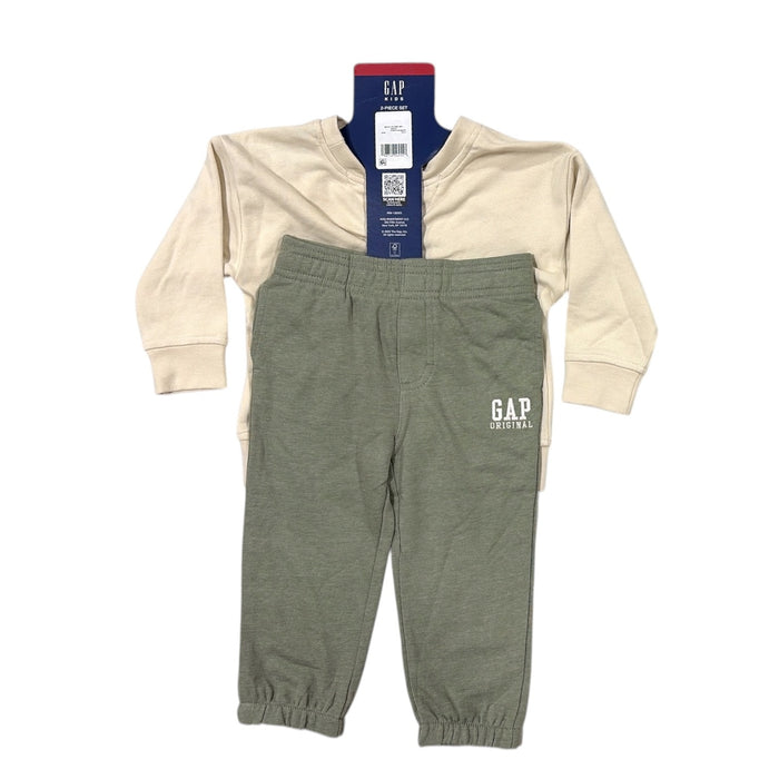 GAP Toddler Boys 2-Piece Logo Fleece Sweatshirt & Jogger Pant Set