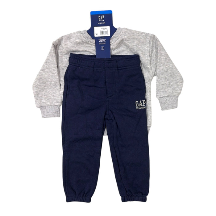 GAP Toddler Boys 2-Piece Logo Fleece Sweatshirt & Jogger Pant Set