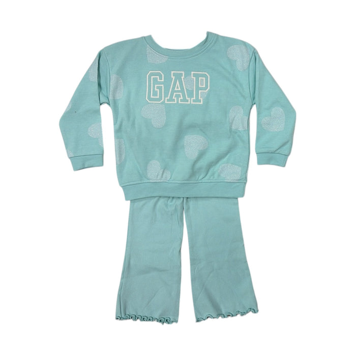 GAP Toddler Girls 2-Piece Logo French Terry Pullover & Ribbed Legging