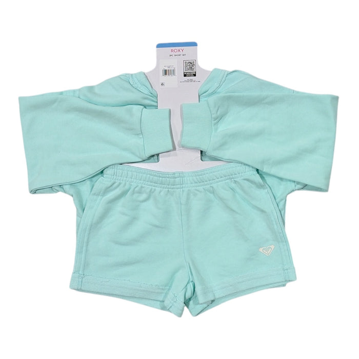 Roxy Girls 2-Piece Comfortable Fit Short and Long Sleeve Tee Set