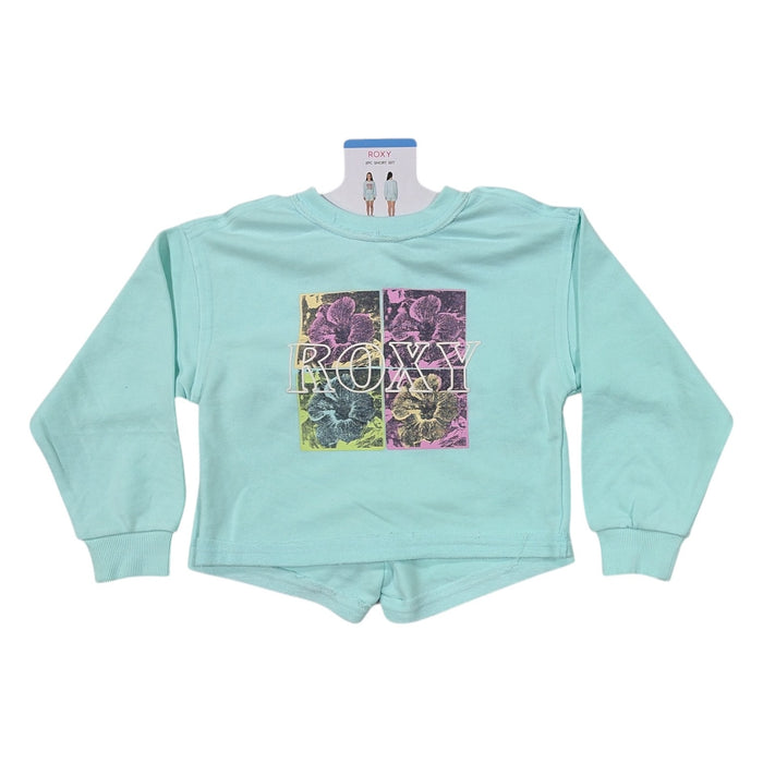 Roxy Girls 2-Piece Comfortable Fit Short and Long Sleeve Tee Set