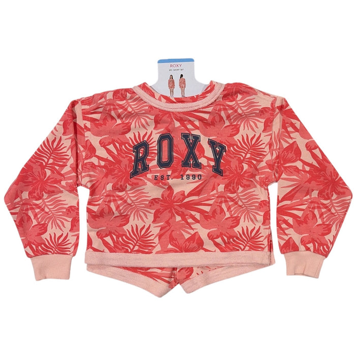 Roxy Girls 2-Piece Comfortable Fit Short and Long Sleeve Tee Set