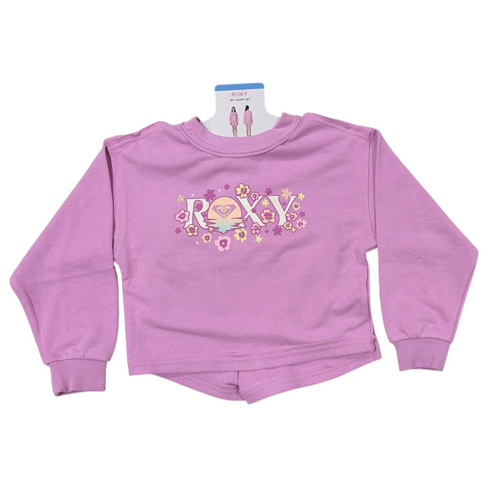 Roxy Girls 2-Piece Comfortable Fit Short and Long Sleeve Tee Set