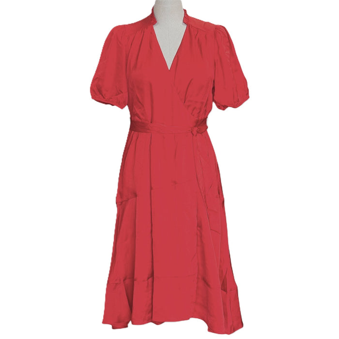 Draper James Women's Lightweight Short Sleeve Wrap Midi Dress