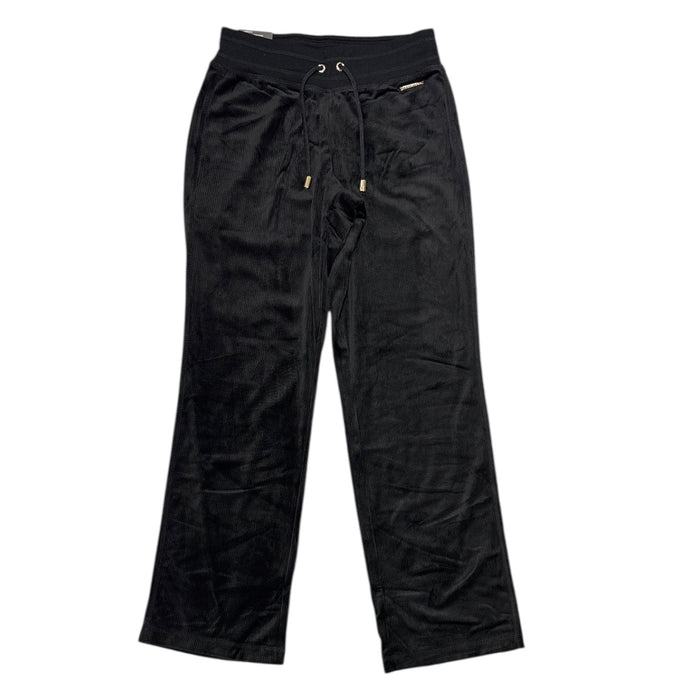 Halston Women's Super Soft Drawstring Waist Velour Ribbed Pant