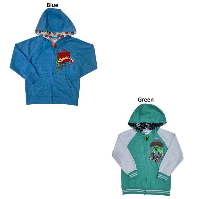 Character Boys Lightweight Full Zip Hooded French Terry Jacket