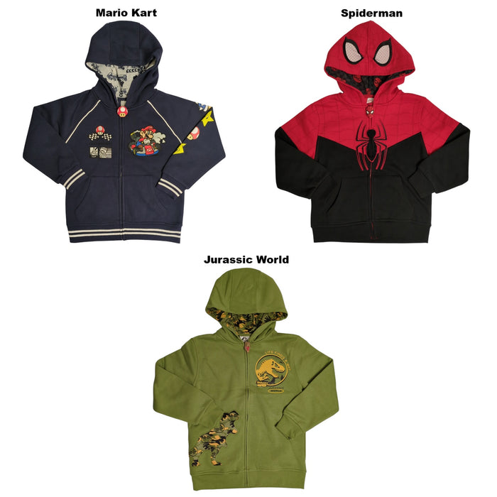 Licensed Character Boy's Full Zip Fleece Jacket with Character Zip Slider