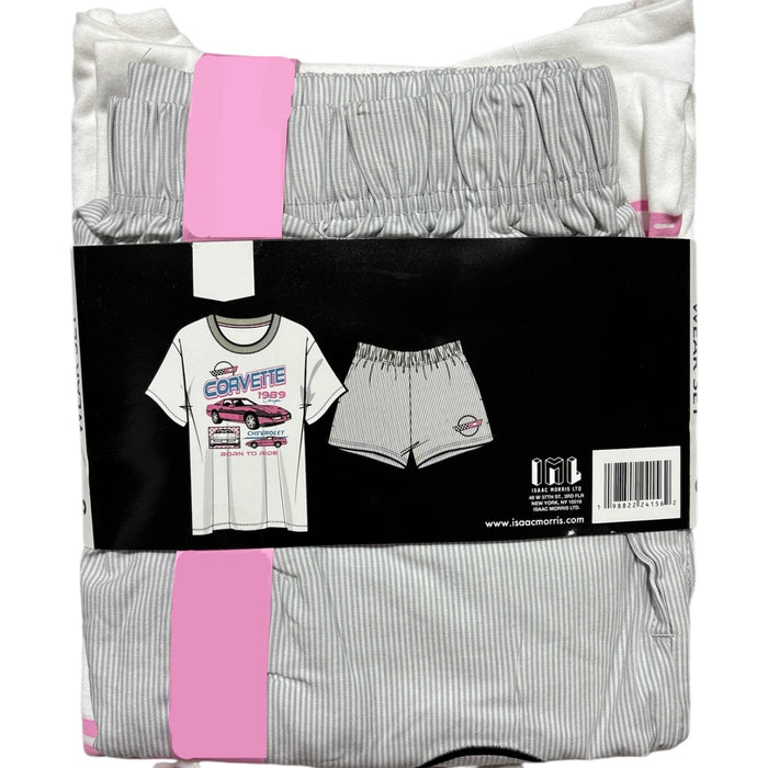 Licensed Women's Short Sleeve T-Shirt and Boxer Short 2 Piece Pajama Set