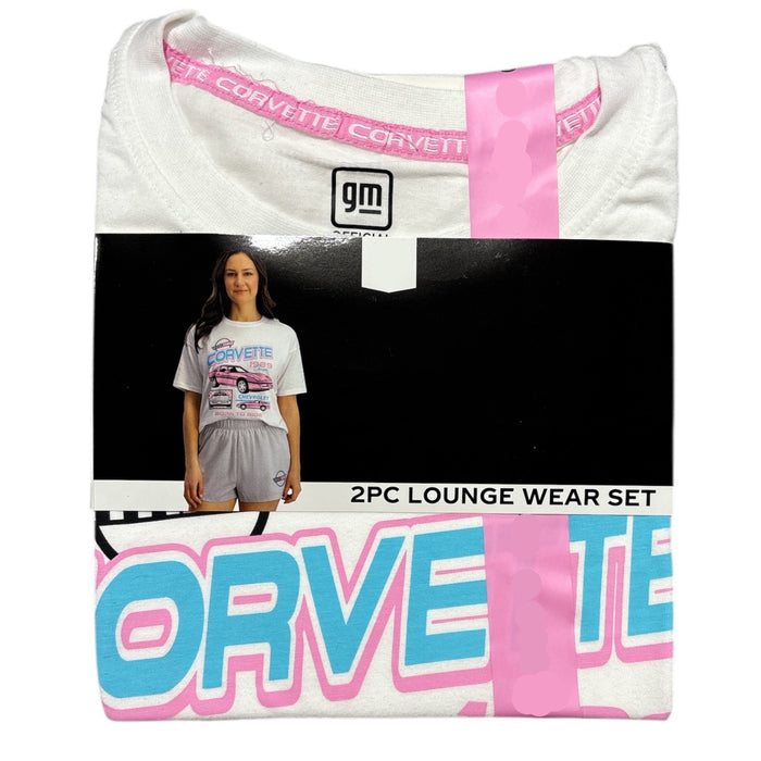 Licensed Women's Short Sleeve T-Shirt and Boxer Short 2 Piece Pajama Set