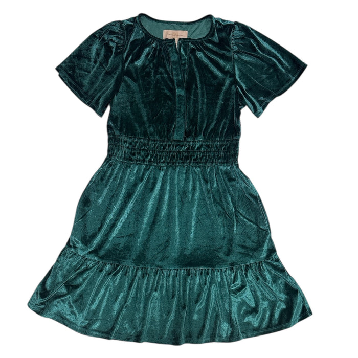 French Connection Women's Relaxed Fit Cinched Waist Velvet Mini Dress