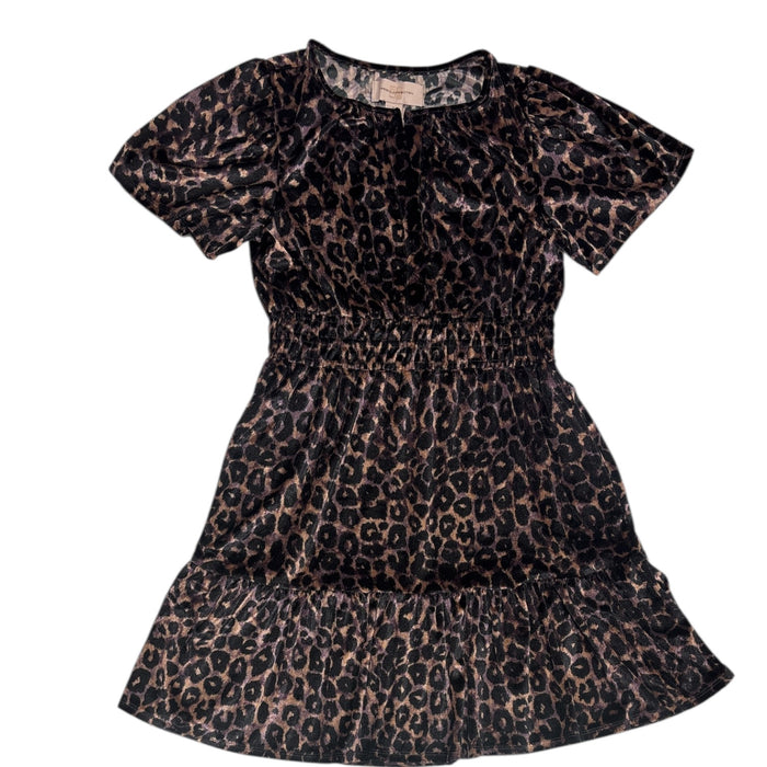 French Connection Women's Relaxed Fit Cinched Waist Velvet Mini Dress