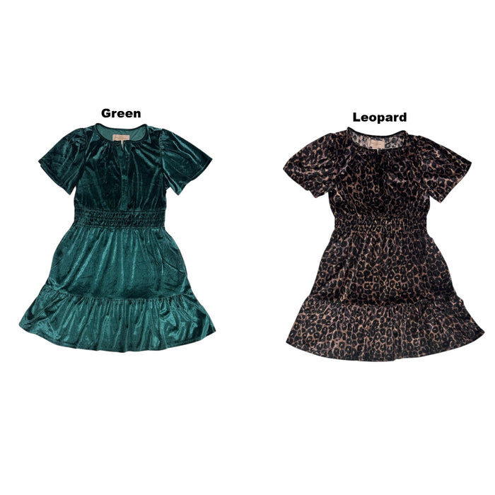 French Connection Women's Relaxed Fit Cinched Waist Velvet Mini Dress