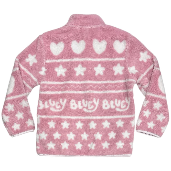 Isaac Morris Girl's Licensed Character Regular Fit Quarter Zip Sherpa Pullover