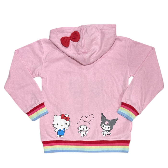 Licensed Girl's Hello Kitty & Friends Full Zip Up Hoodie with Pockets