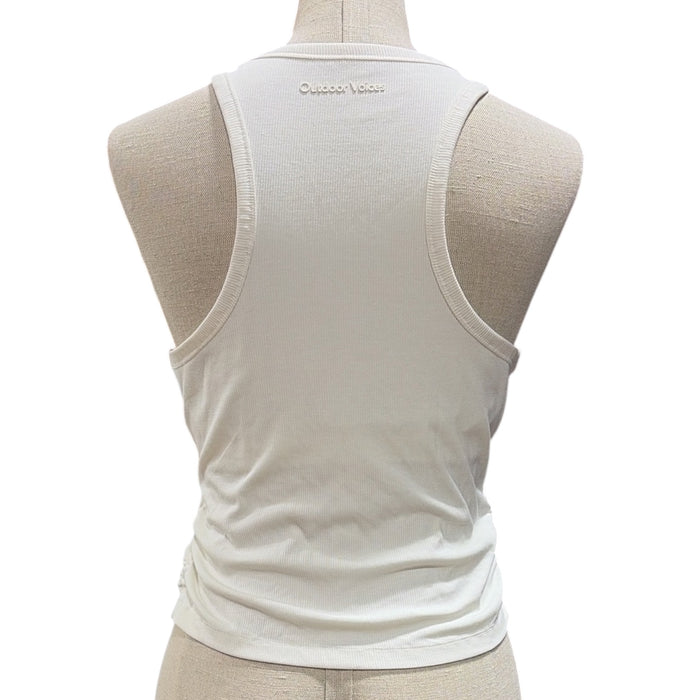 Outdoor Voices Women's Snug Fit Side Ruched Ribbed Tank Top