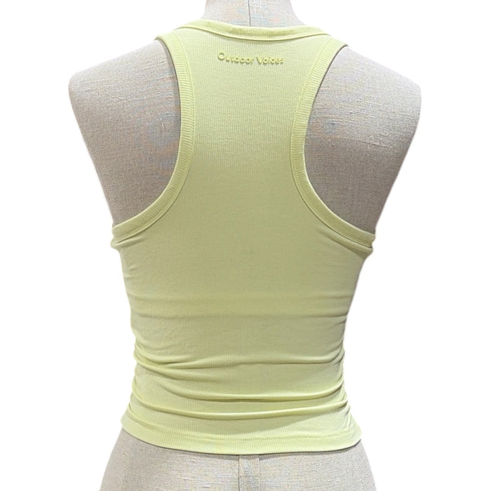 Outdoor Voices Women's Snug Fit Side Ruched Ribbed Tank Top