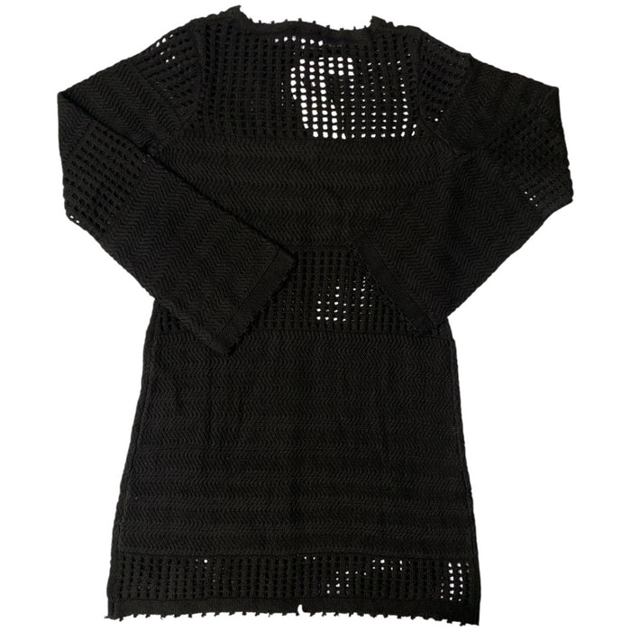 Edited By Remi Bader Long Sleeve Slim-Fit Crochet Mini Dress, Plus Size